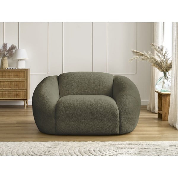 Zaļš atpūtas krēsls no buklē auduma Tina – Bobochic Paris-image-3