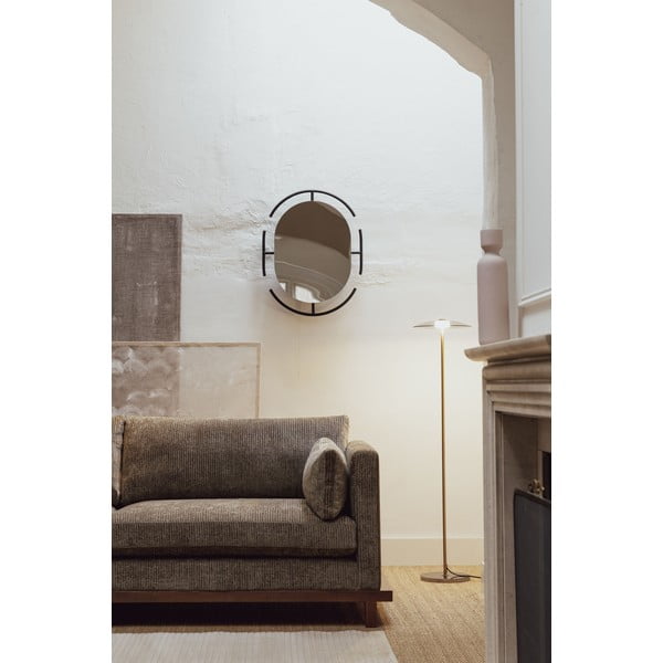 Pelēka/zelta krāsas LED stāvlampa ar regulējamu spilgtumu un stikla abažūru (augstums 132 cm) Float – Zuiver-image-1