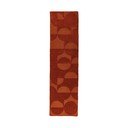 Terakotas oranžs ar rokām darināts vilnas celiņa paklājs 60x230 cm Gigi – Flair Rugs