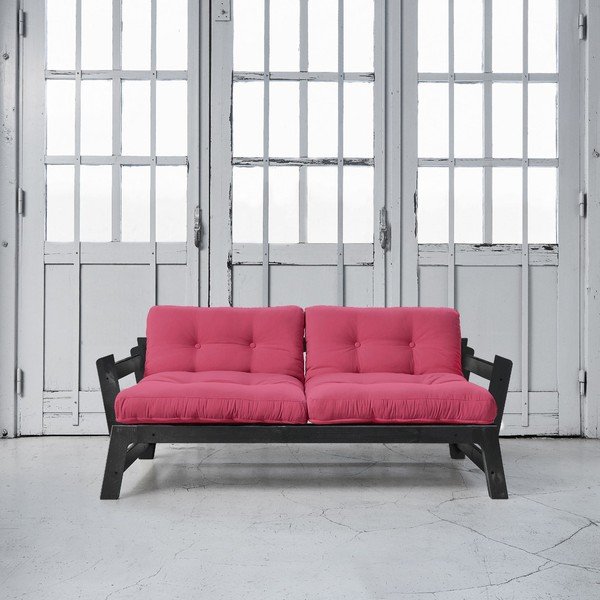 Dīvāns gulta Karup Step Black/Magenta-image-1
