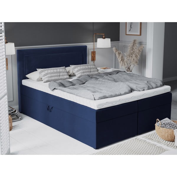 Zila samta divguļamā gulta Mazzini Beds Yucca, 200 x 200 cm-image-1