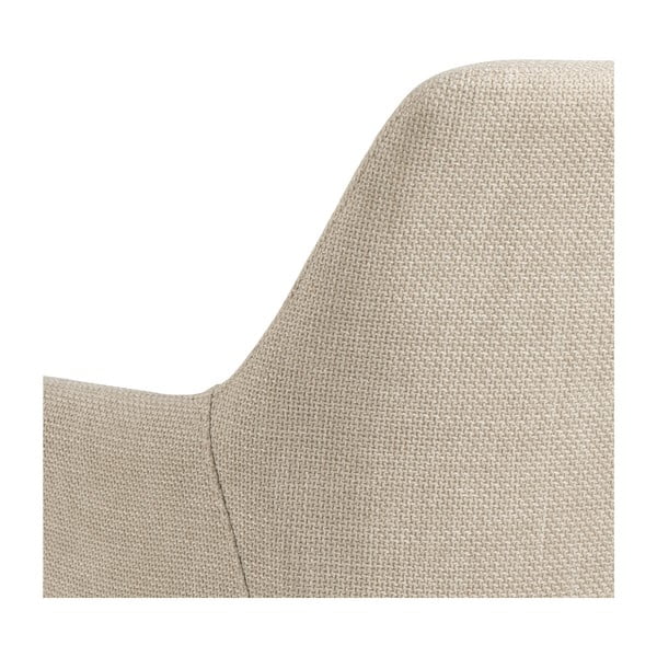 Bēši polsterēti ēdamistabas krēsli ar roku balstiem (2 gab.) Lizzy – Actona-image-4