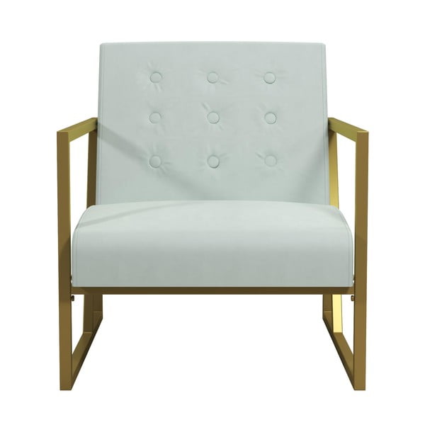 Balts krēsls ar samta apdari CosmoLiving by Cosmopolitan Lexington
