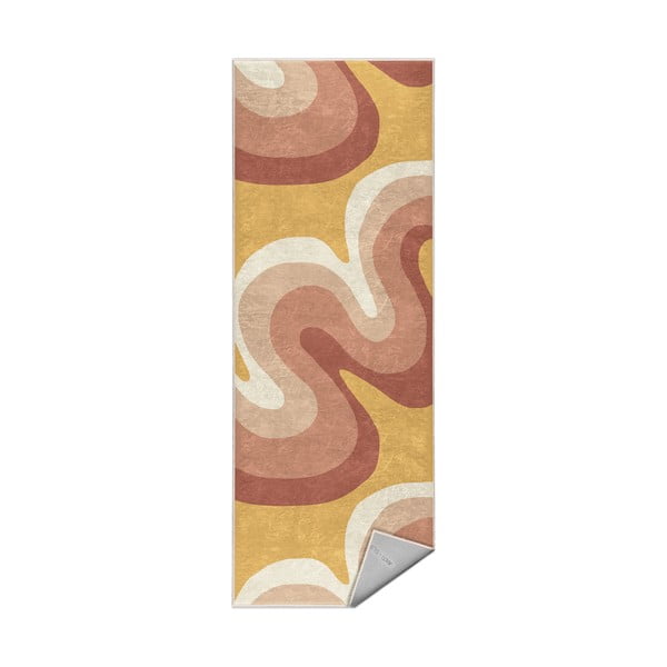 Okera dzeltens/dūmakaini rozā mazgājams celiņa paklājs 60x230 cm Strawberry Creamsicle – Mila Home