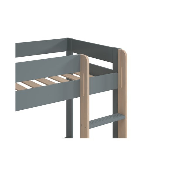 Dūmakaini zaļa divstāvu bērnu gulta ar redelēm 90x190 cm Angel – Marckeric-image-4