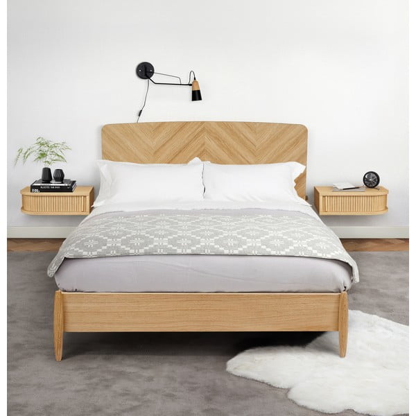 Dabīga toņa naktsskapītis ar ozolkoka imitāciju Farsta – Woodman-image-1