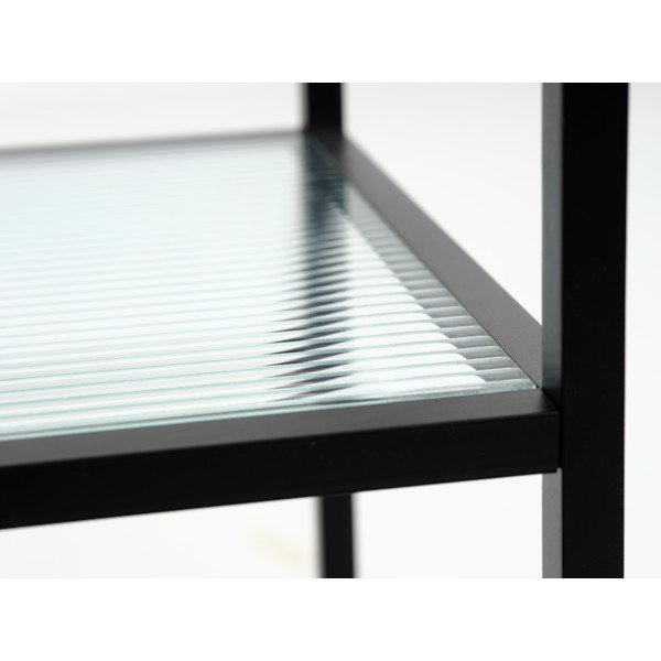 Stikla servēšanas galdiņš uz riteņiem 42x70 cm Bronco – Unique Furniture-image-4