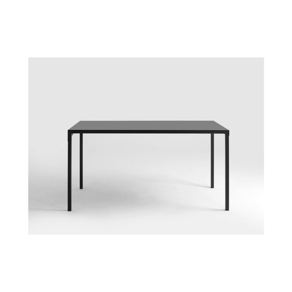 Melns metāla ēdamgalds CustomForm Obroos, 140 x 80 cm-image-3