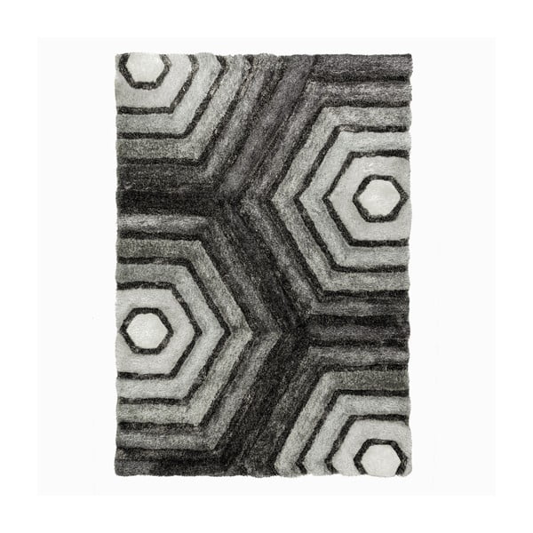 Pelēks paklājs Flair paklāji Hexagon Grey, 120 x 170 cm