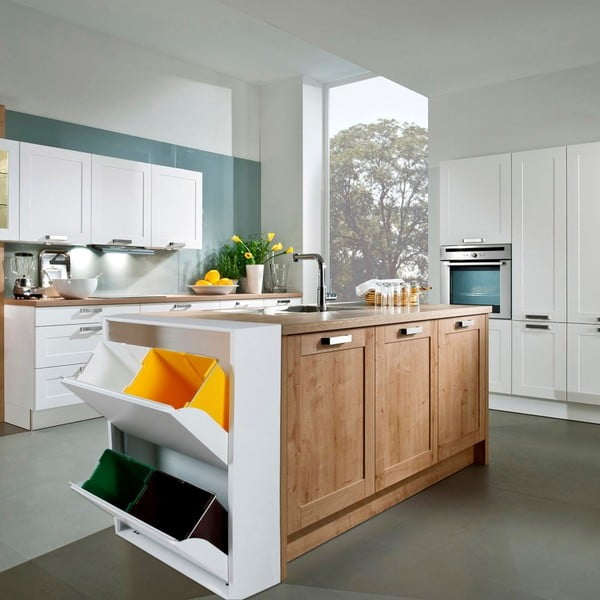 Balta atkritumu urna Evergreen House Sort-image-1