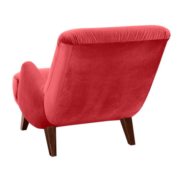 Sarkans krēsls ar brūnām kājām Max Winzer Brandford Suede-image-2