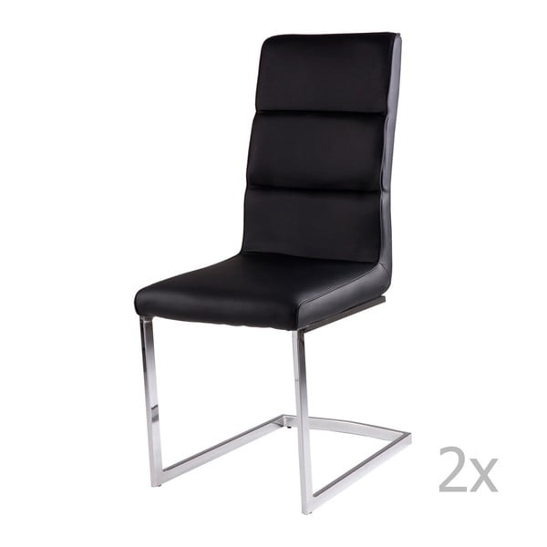 2 melnu ēdamistabas krēslu komplekts sømcasa Camile