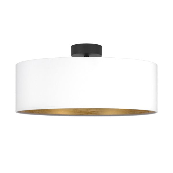 Balta griestu lampa ar zeltainām detaļām Sotto Luce Tres XL, ⌀ 45 cm
