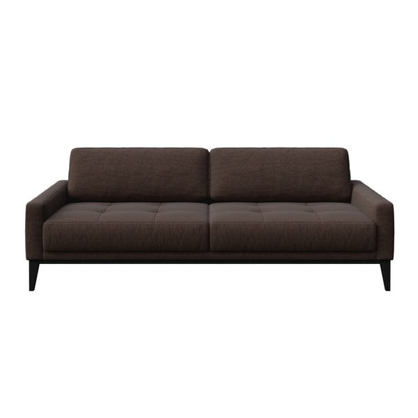 Brūns dīvāns MESONICA Musso Tufted, 210 cm