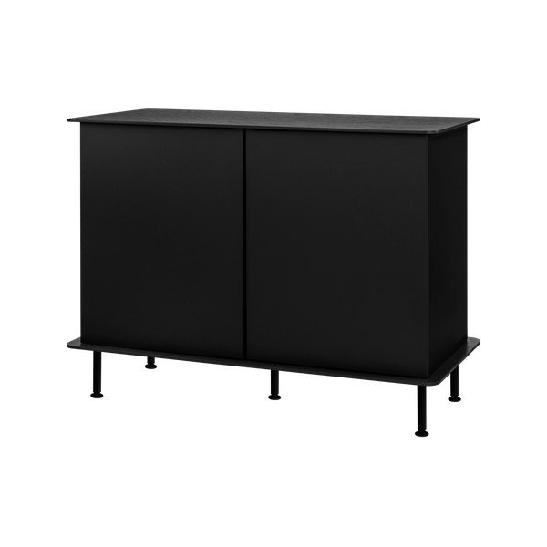 Melna kumode ar caurumu vadiem 120x88x50 cm Suumo – noo.ma