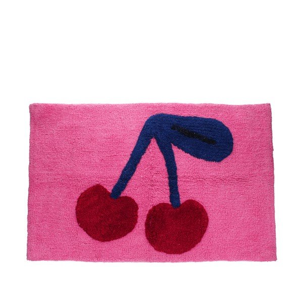 Rozā tekstila vannas istabas paklājiņš 83x52,5 cm Cherry – Rex London