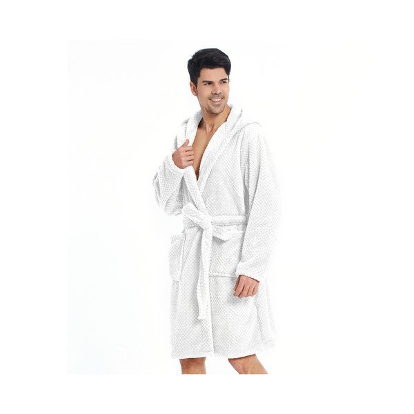 Balts uniseksa mikrošķiedras halāts DecoKing Sleepyhead, M izmērs-image-2