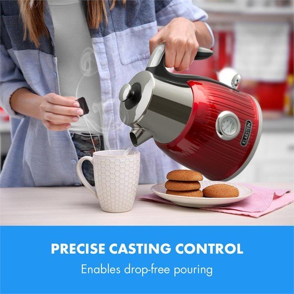 Elektriskā tējkanna Red Klarstein Cancan-image-4