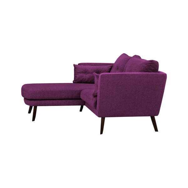 Violets trīsvietīgs dīvāns Mazzini Sofas Elena, ar atpūtas krēslu kreisajā stūrī-image-2