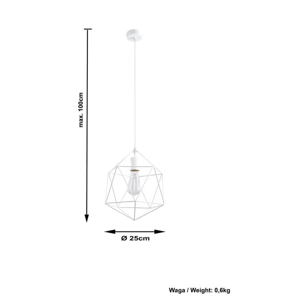 Balts piekaramais gaismeklis Sollux Donato-image-4