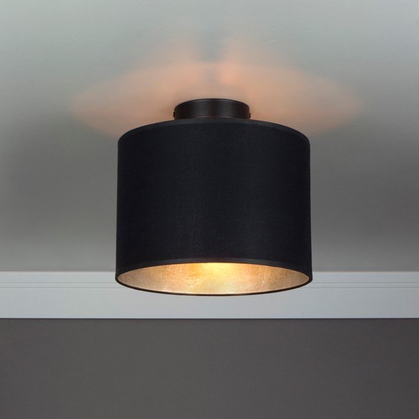 Melna griestu lampa ar sudraba detaļām Sotto Luce MIKA, ⌀ 25 cm-image-1