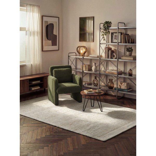 Krēmkrāsas ar rokām darināts vilnas paklājs 120x170 cm Bexley Woolwich – Ted Baker-image-1