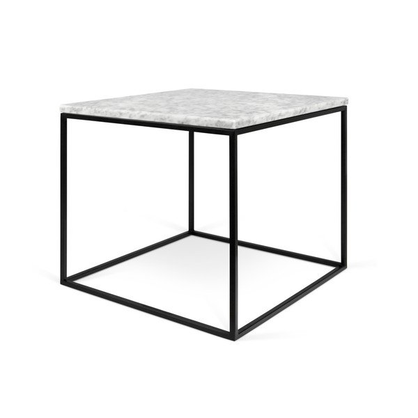 Kafijas galdiņš ar melnu pamatni un balta marmora virsmu TemaHome Gleam, 50 x 50 cm-image-4