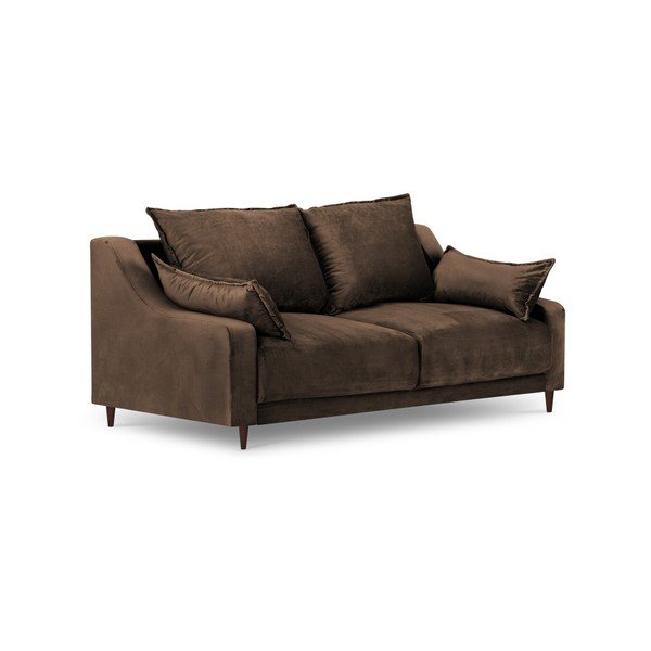 Brūns samta dīvāns Mazzini Sofas Freesia, 150 cm-image-2