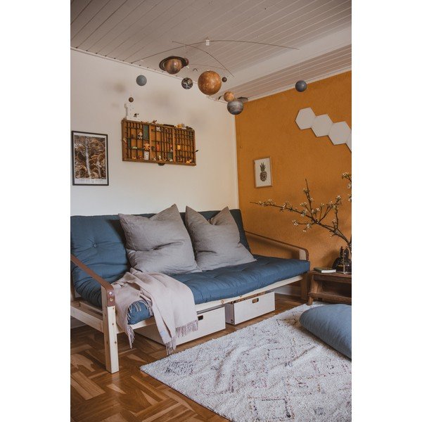 Sinepju dzeltens velveta salokāms dīvāns 204 cm Poetry – Karup Design-image-4