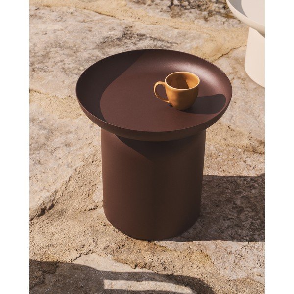Metāla apaļš dārza galdiņš ø 45 cm Arcola – Kave Home-image-1