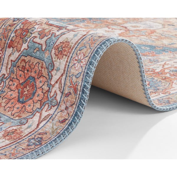 Zili sarkans paklājs Nouristan Sylla, 80 x 200 cm-image-4