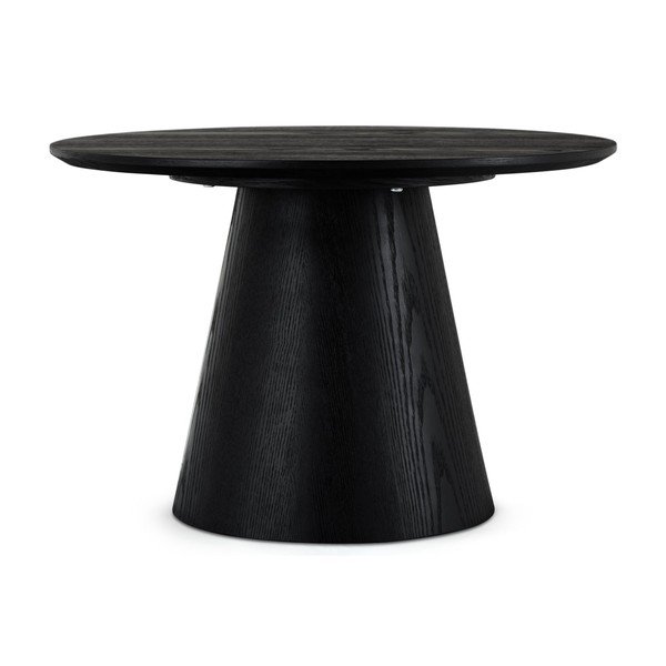 Melns žurnālgaldiņš ar ozolkoka imitāciju ø 60 cm Tango – Furnhouse-image-2