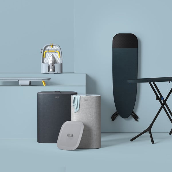 Antracīta pelēks tekstila/plastmasas veļas grozs 2x45 l Tota – Joseph Joseph-image-3