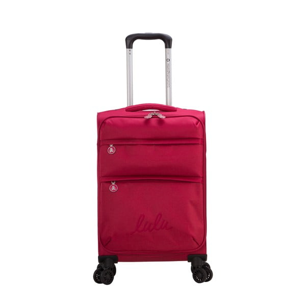 Bordo sarkana bagāžas soma uz 4 riteņiem Lulucastagnette Luciana, 71 l