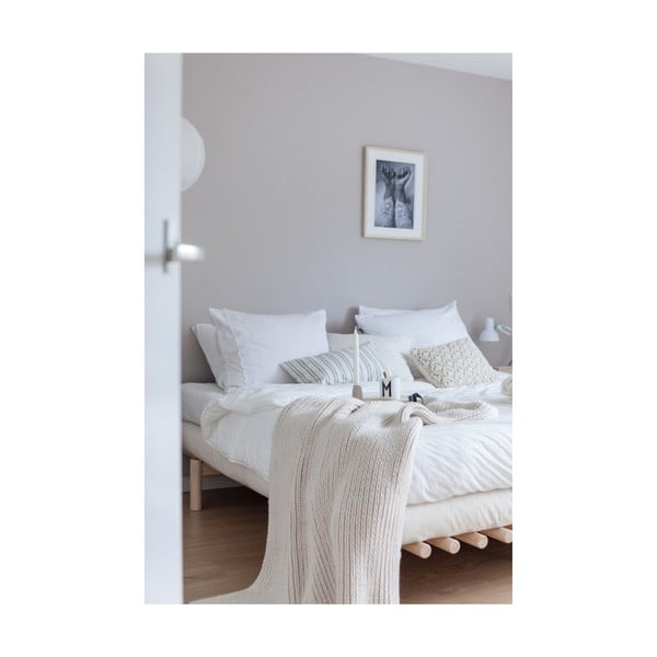 Divguļamā gulta no priedes koka ar matraci Karup Design Pace Double Latex Natural Clear Natural, 180 x 200 cm-image-3