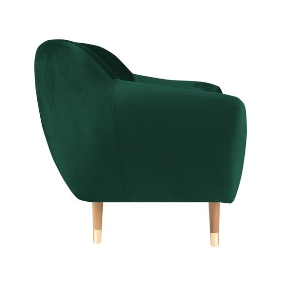 Tumši zaļš samta atpūtas krēsls Mazzini Sofas Benito-image-3