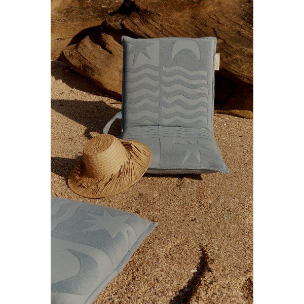 Zils pludmales krēsls Sunnylife Terry, 93 x 43 cm-image-1