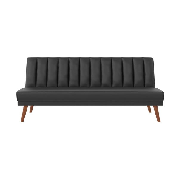 Melns ādas imitācijas dīvāns 173 cm Brittany – Novogratz