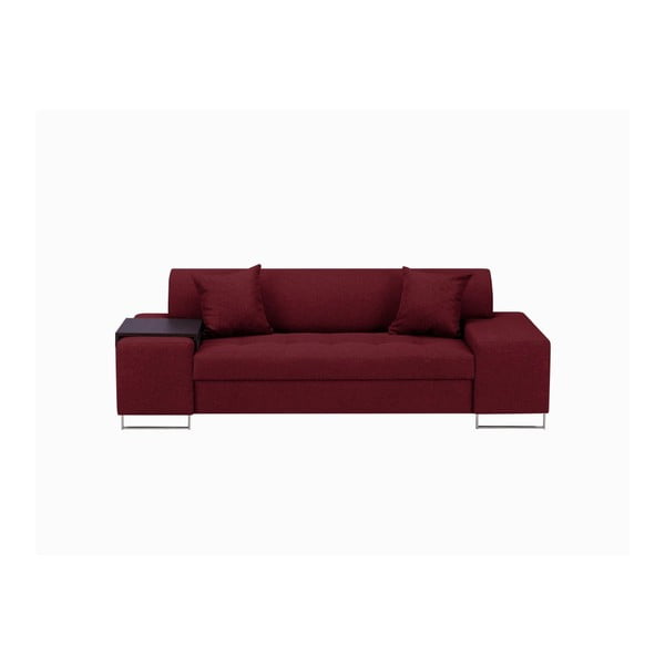 Sarkans dīvāns ar sudraba krāsas kājām Cosmopolitan Design Orlando, 220 cm