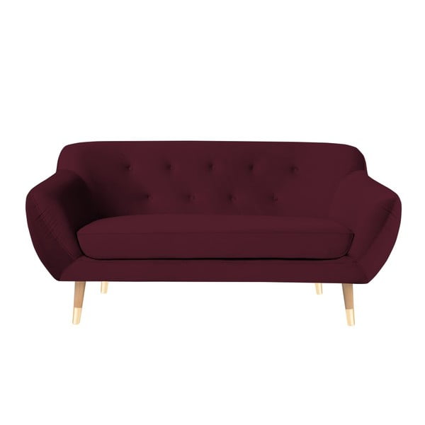 Mazzini Sofas Amelie divvietīgs dīvāns bordo krāsā