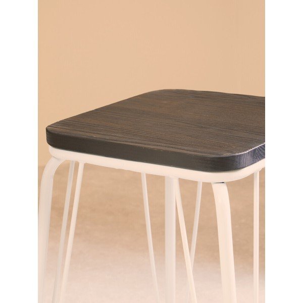 Balts/tumša dabīga toņa gobas masīvkoka ķeblis District – Premier Housewares-image-4
