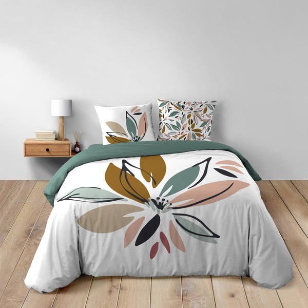 Balta divguļamā kokvilnas gultas veļa 240x220 cm Octavia – douceur d'intérieur