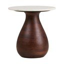 Apaļš sānu galdiņš ar marmora virsmu ø 40 cm Heide – House Nordic