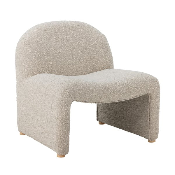 Krēmkrāsas atpūtas krēsls no buklē auduma Neel – Bloomingville