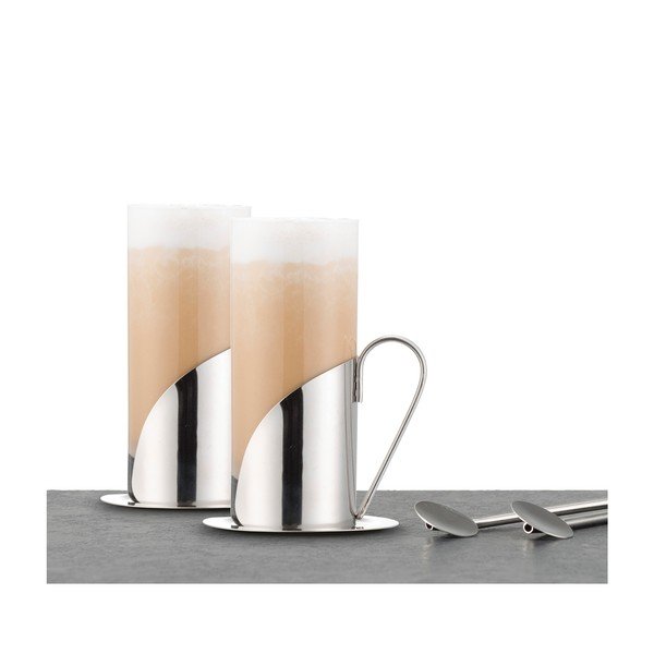 2 latte glāžu un karotīšu komplekts Le'Xpress-image-1
