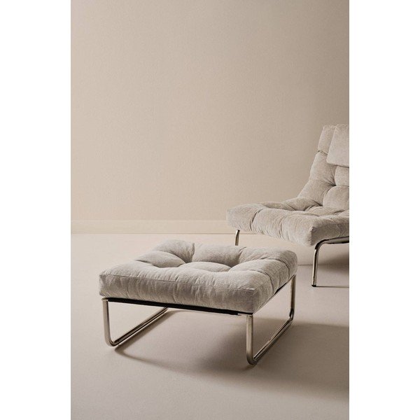 Bēšs kāju soliņš no šenila auduma Burleson – Jotex-image-1