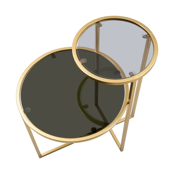 Apaļš žurnālgaldiņš zelta krāsā 40x50 cm – Mauro Ferretti-image-3