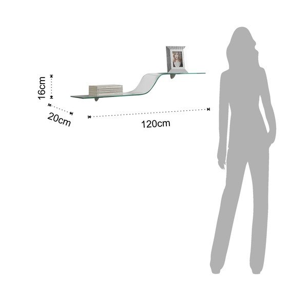 Stikla sienas plaukts Tomasucci Wave-image-2