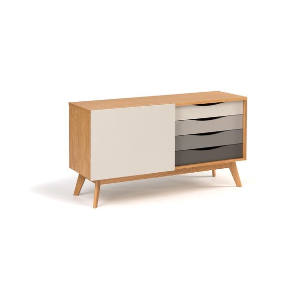 Kumode ar pelēkām atvilktnēm Woodman Avon-image-3