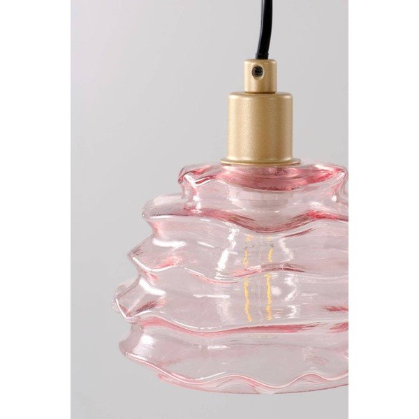 Rozā stikla piekaramā lampa ø 15 cm Fall – Jotex-image-3